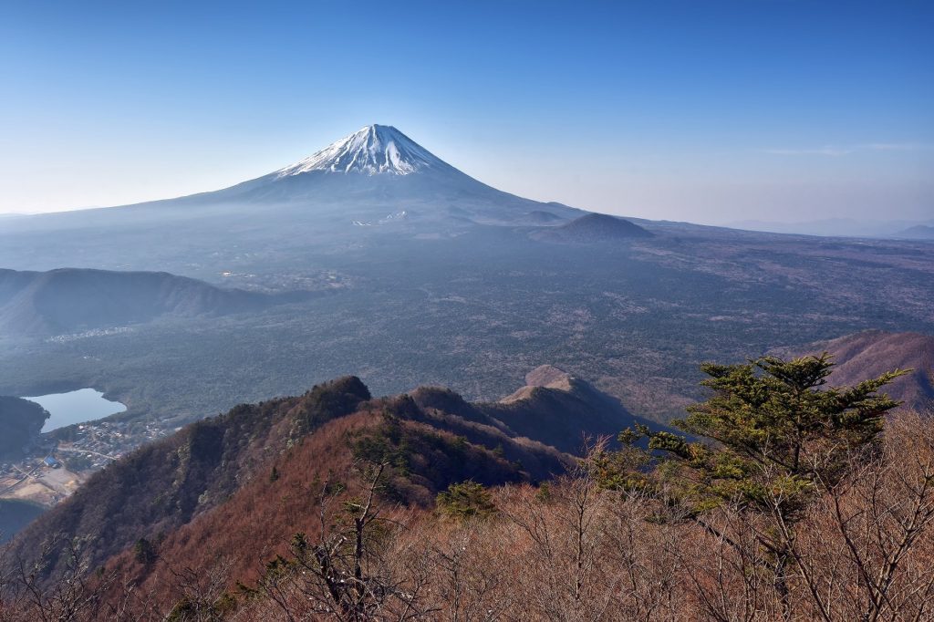 王岳山頂からの富士