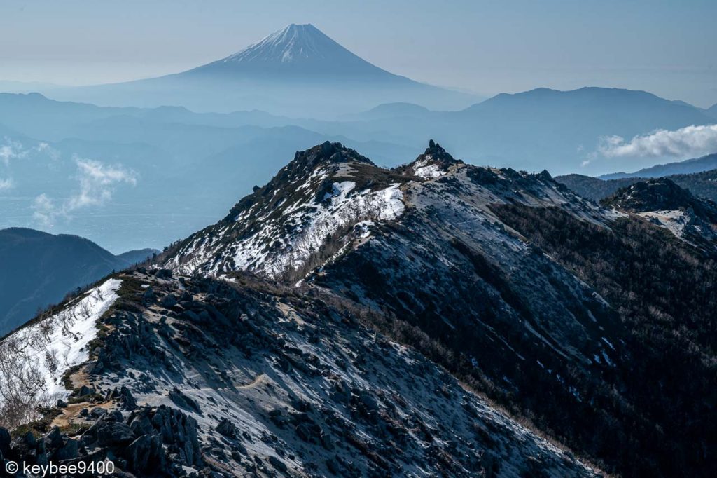 富士山と薬師ヶ岳